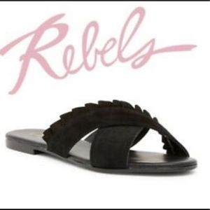 Rebels Made in Italy: Ruffle Sandals in Black